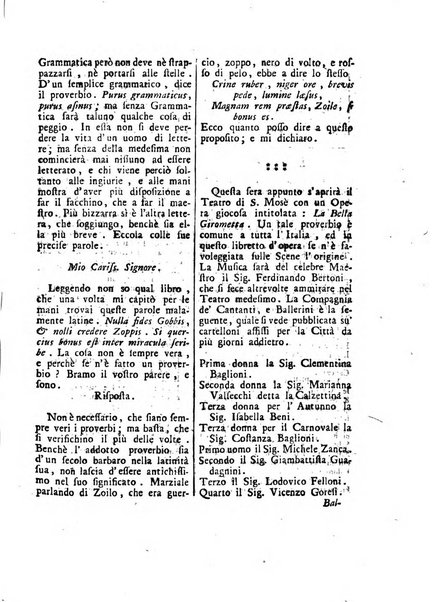 Gazzetta veneta che contiene tutto quello, ch'è da vendere, da comperare, da darsi a fitto, le cose ricercate, le perdute, le trovate, in Venezia, o fuori di Venezia, il prezzo delle merci, il valore de' cambj, ed altre notizie, parte dilettevoli, e parte utili al Pubblico