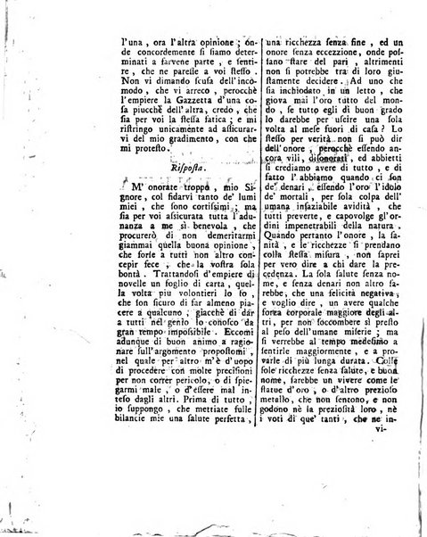 Gazzetta veneta che contiene tutto quello, ch'è da vendere, da comperare, da darsi a fitto, le cose ricercate, le perdute, le trovate, in Venezia, o fuori di Venezia, il prezzo delle merci, il valore de' cambj, ed altre notizie, parte dilettevoli, e parte utili al Pubblico