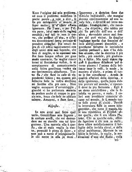 Gazzetta veneta che contiene tutto quello, ch'è da vendere, da comperare, da darsi a fitto, le cose ricercate, le perdute, le trovate, in Venezia, o fuori di Venezia, il prezzo delle merci, il valore de' cambj, ed altre notizie, parte dilettevoli, e parte utili al Pubblico