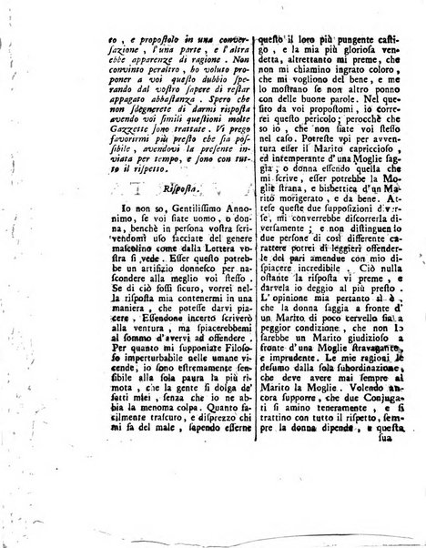 Gazzetta veneta che contiene tutto quello, ch'è da vendere, da comperare, da darsi a fitto, le cose ricercate, le perdute, le trovate, in Venezia, o fuori di Venezia, il prezzo delle merci, il valore de' cambj, ed altre notizie, parte dilettevoli, e parte utili al Pubblico