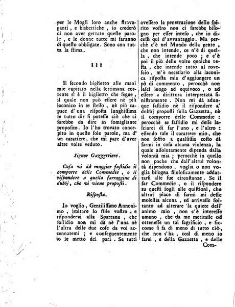 Gazzetta veneta che contiene tutto quello, ch'è da vendere, da comperare, da darsi a fitto, le cose ricercate, le perdute, le trovate, in Venezia, o fuori di Venezia, il prezzo delle merci, il valore de' cambj, ed altre notizie, parte dilettevoli, e parte utili al Pubblico