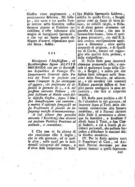 Gazzetta veneta che contiene tutto quello, ch'è da vendere, da comperare, da darsi a fitto, le cose ricercate, le perdute, le trovate, in Venezia, o fuori di Venezia, il prezzo delle merci, il valore de' cambj, ed altre notizie, parte dilettevoli, e parte utili al Pubblico