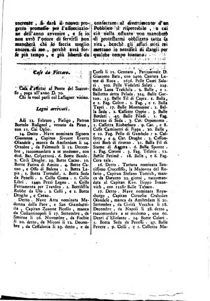 Gazzetta veneta che contiene tutto quello, ch'è da vendere, da comperare, da darsi a fitto, le cose ricercate, le perdute, le trovate, in Venezia, o fuori di Venezia, il prezzo delle merci, il valore de' cambj, ed altre notizie, parte dilettevoli, e parte utili al Pubblico