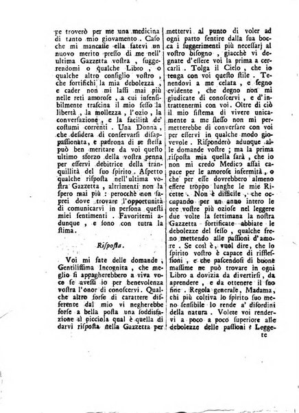 Gazzetta veneta che contiene tutto quello, ch'è da vendere, da comperare, da darsi a fitto, le cose ricercate, le perdute, le trovate, in Venezia, o fuori di Venezia, il prezzo delle merci, il valore de' cambj, ed altre notizie, parte dilettevoli, e parte utili al Pubblico