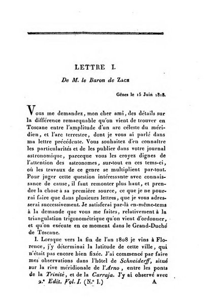 Correspondance astronomique, geographique, hydrographique et statistique du Baron de Zach