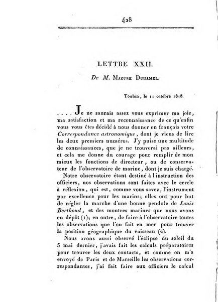 Correspondance astronomique, geographique, hydrographique et statistique du Baron de Zach