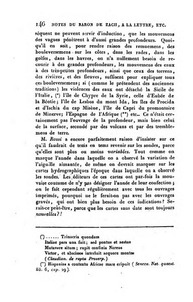 Correspondance astronomique, geographique, hydrographique et statistique du Baron de Zach