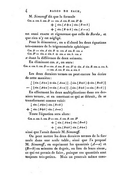 Correspondance astronomique, geographique, hydrographique et statistique du Baron de Zach