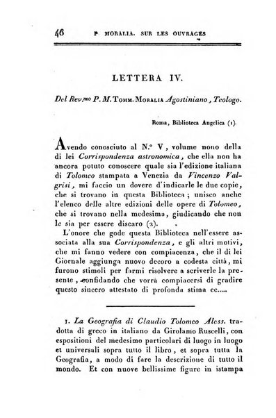 Correspondance astronomique, geographique, hydrographique et statistique du Baron de Zach