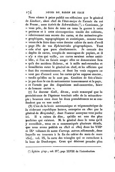 Correspondance astronomique, geographique, hydrographique et statistique du Baron de Zach