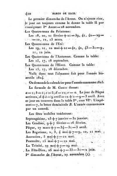 Correspondance astronomique, geographique, hydrographique et statistique du Baron de Zach