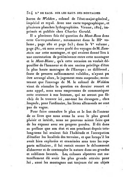 Correspondance astronomique, geographique, hydrographique et statistique du Baron de Zach