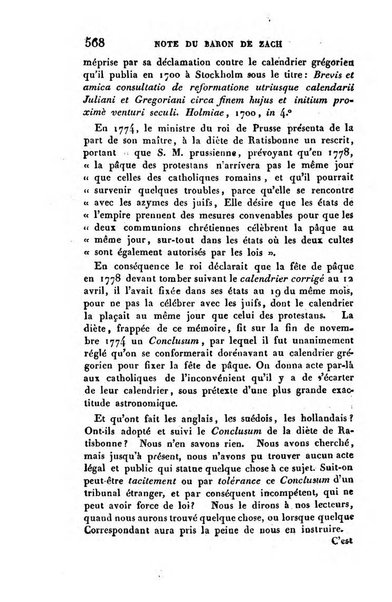 Correspondance astronomique, geographique, hydrographique et statistique du Baron de Zach