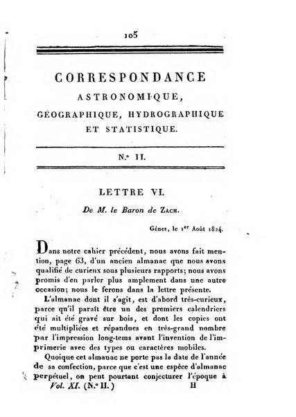 Correspondance astronomique, geographique, hydrographique et statistique du Baron de Zach