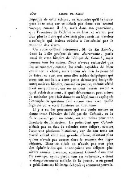 Correspondance astronomique, geographique, hydrographique et statistique du Baron de Zach