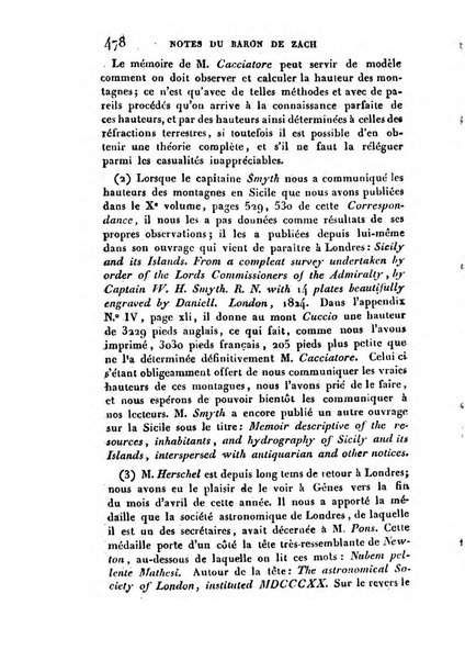 Correspondance astronomique, geographique, hydrographique et statistique du Baron de Zach