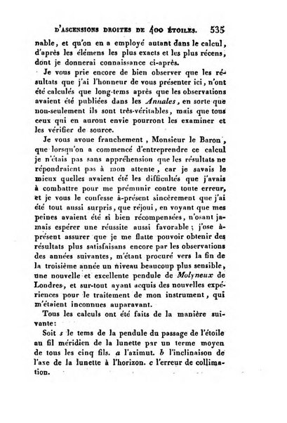 Correspondance astronomique, geographique, hydrographique et statistique du Baron de Zach