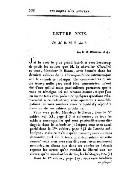 Correspondance astronomique, geographique, hydrographique et statistique du Baron de Zach