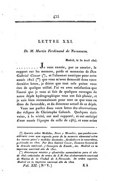 Correspondance astronomique, geographique, hydrographique et statistique du Baron de Zach