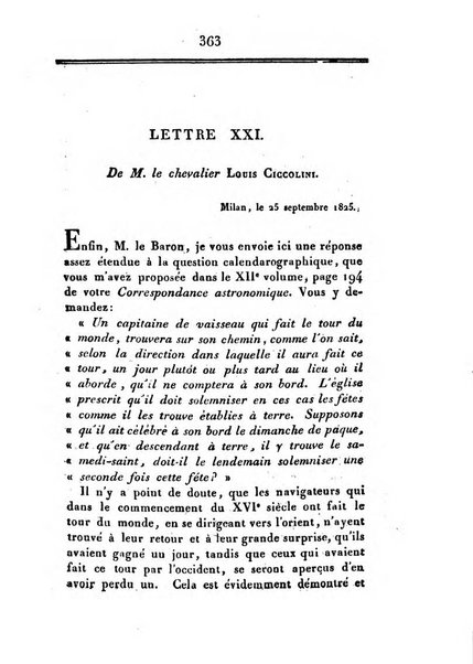 Correspondance astronomique, geographique, hydrographique et statistique du Baron de Zach