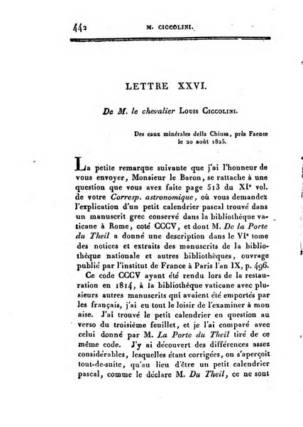 Correspondance astronomique, geographique, hydrographique et statistique du Baron de Zach