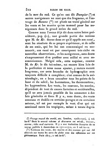 Correspondance astronomique, geographique, hydrographique et statistique du Baron de Zach