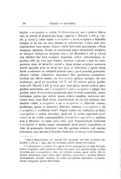 Classici e neolatini rivista filologica