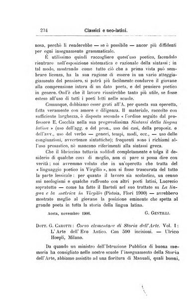 Classici e neolatini rivista filologica