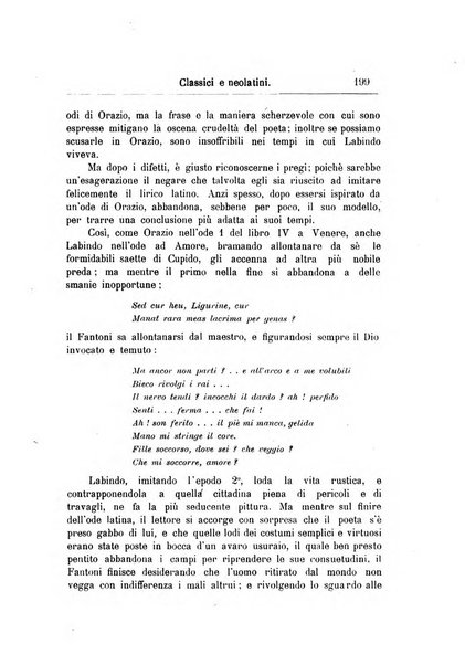 Classici e neolatini rivista filologica