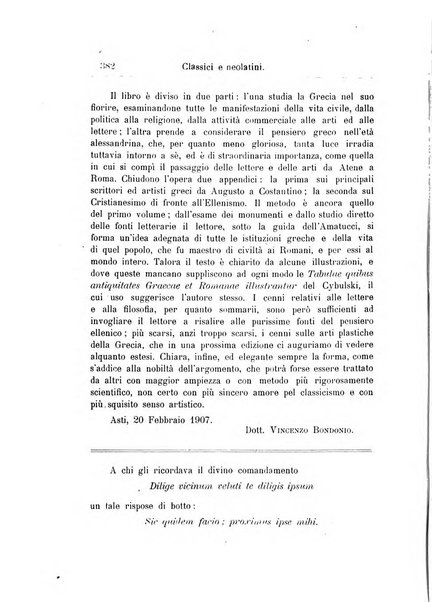 Classici e neolatini rivista filologica