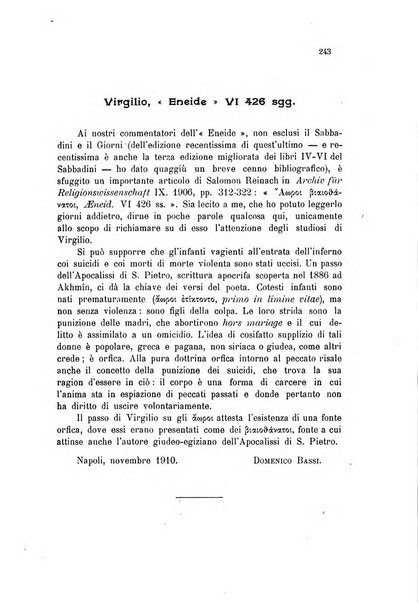 Classici e neolatini rivista filologica