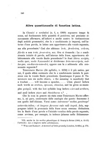 Classici e neolatini rivista filologica