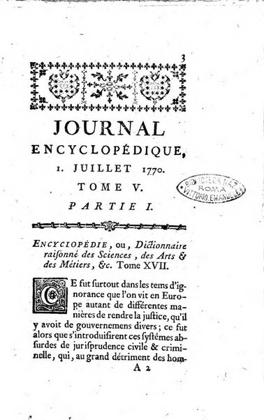 Journal encyclopédique