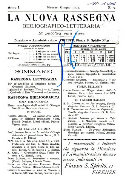 La nuova rassegna bibliografico-letteraria