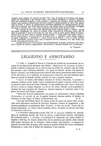 La nuova rassegna bibliografico-letteraria