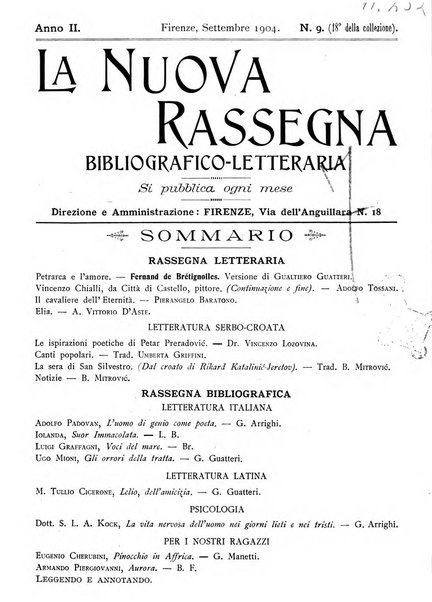 La nuova rassegna bibliografico-letteraria