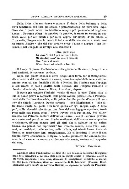 La nuova rassegna bibliografico-letteraria