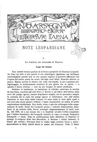 La nuova rassegna bibliografico-letteraria