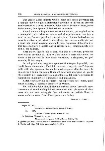 La nuova rassegna bibliografico-letteraria