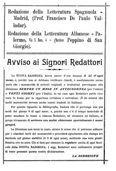 La nuova rassegna bibliografico-letteraria