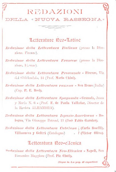 La nuova rassegna bibliografico-letteraria