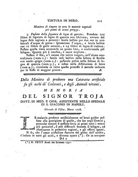 Opuscoli scelti sulle scienze e sulle arti. Tratti dagli Atti delle Accademie, e dalle altre collezioni filosofiche, e letterarie, dalle opere più recenti inglesi, tedesche, francesi, latine, e italiane, e da manoscritti originali, e inediti