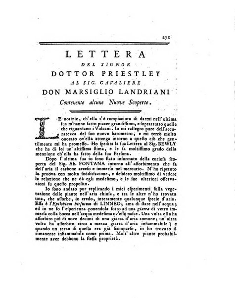 Opuscoli scelti sulle scienze e sulle arti. Tratti dagli Atti delle Accademie, e dalle altre collezioni filosofiche, e letterarie, dalle opere più recenti inglesi, tedesche, francesi, latine, e italiane, e da manoscritti originali, e inediti