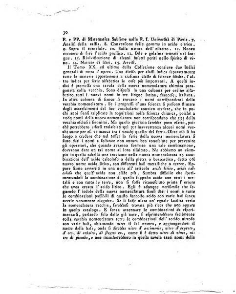 Opuscoli scelti sulle scienze e sulle arti. Tratti dagli Atti delle Accademie, e dalle altre collezioni filosofiche, e letterarie, dalle opere più recenti inglesi, tedesche, francesi, latine, e italiane, e da manoscritti originali, e inediti