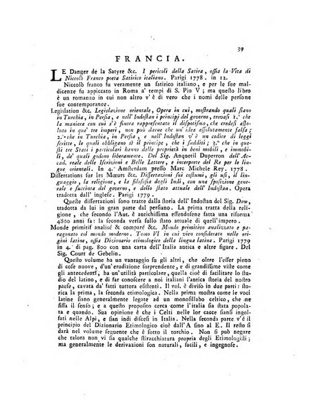 Opuscoli scelti sulle scienze e sulle arti. Tratti dagli Atti delle Accademie, e dalle altre collezioni filosofiche, e letterarie, dalle opere più recenti inglesi, tedesche, francesi, latine, e italiane, e da manoscritti originali, e inediti