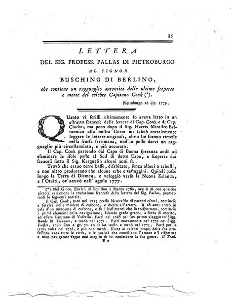 Opuscoli scelti sulle scienze e sulle arti. Tratti dagli Atti delle Accademie, e dalle altre collezioni filosofiche, e letterarie, dalle opere più recenti inglesi, tedesche, francesi, latine, e italiane, e da manoscritti originali, e inediti