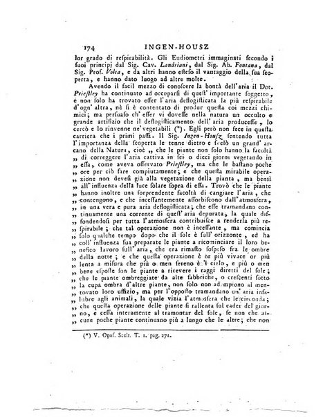 Opuscoli scelti sulle scienze e sulle arti. Tratti dagli Atti delle Accademie, e dalle altre collezioni filosofiche, e letterarie, dalle opere più recenti inglesi, tedesche, francesi, latine, e italiane, e da manoscritti originali, e inediti