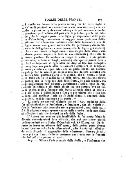 Opuscoli scelti sulle scienze e sulle arti. Tratti dagli Atti delle Accademie, e dalle altre collezioni filosofiche, e letterarie, dalle opere più recenti inglesi, tedesche, francesi, latine, e italiane, e da manoscritti originali, e inediti