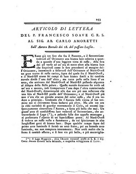 Opuscoli scelti sulle scienze e sulle arti. Tratti dagli Atti delle Accademie, e dalle altre collezioni filosofiche, e letterarie, dalle opere più recenti inglesi, tedesche, francesi, latine, e italiane, e da manoscritti originali, e inediti