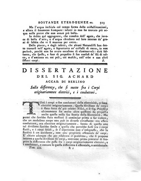 Opuscoli scelti sulle scienze e sulle arti. Tratti dagli Atti delle Accademie, e dalle altre collezioni filosofiche, e letterarie, dalle opere più recenti inglesi, tedesche, francesi, latine, e italiane, e da manoscritti originali, e inediti